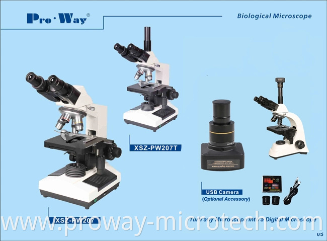 40X-1000X LED Seidentopf Binocular Biological Microscope (XSZ-PW207)